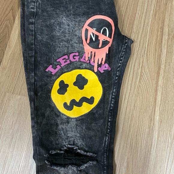 LN | Cooper 9 | Graphic Distressed Jeans | Men’s Size 30 - Picture 7 of 12